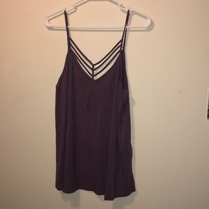 Plum strappy tank from Express